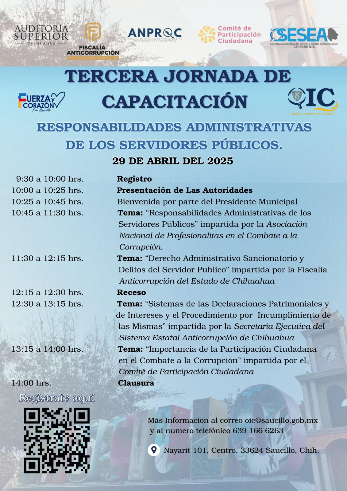 Saucillo refuerza la capacitación en responsabilidades administrativas para servidores públicos: Fito Gardea