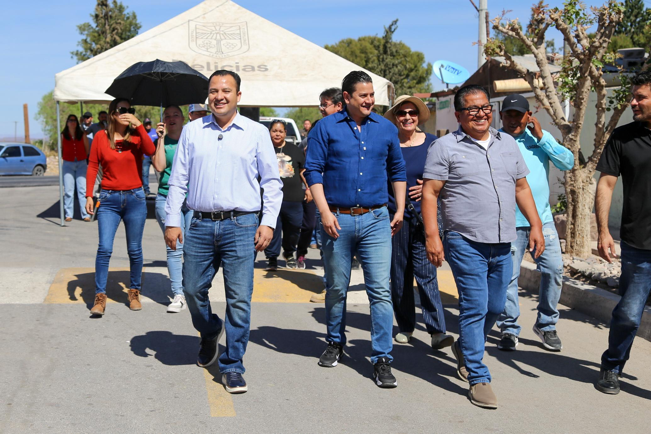 Entrega Jesús Valenciano obras de pavimentación e infraestructura educativa en el KM 92