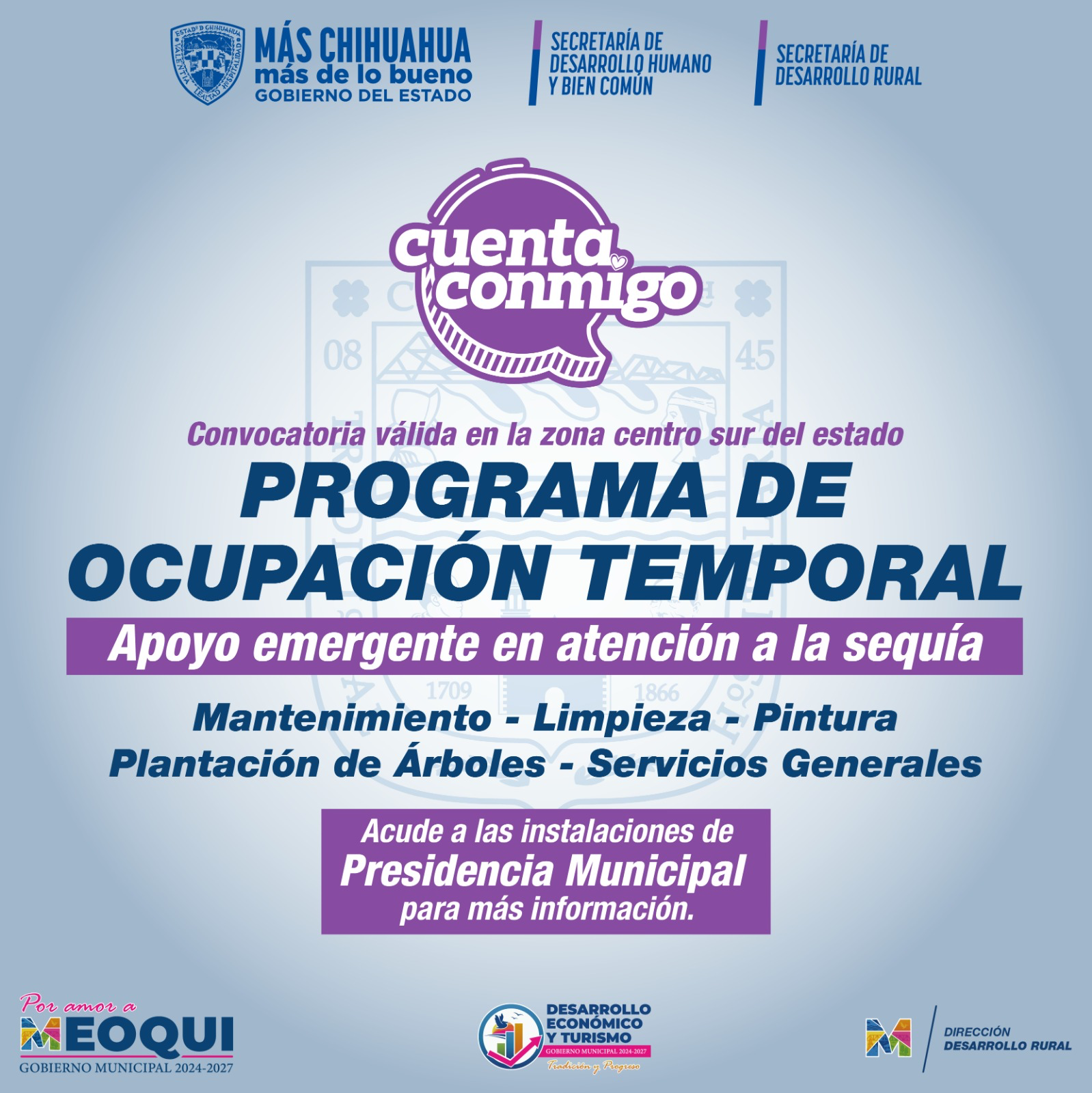 Invitan en Meoqui a Programa de Ocupación Temporal
