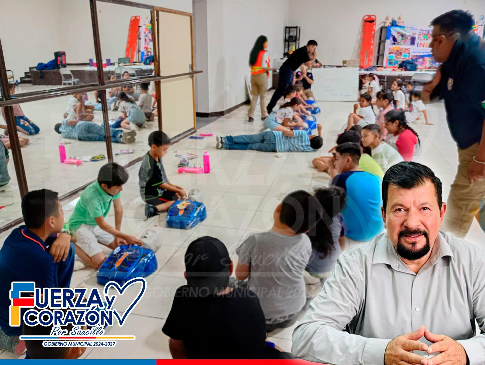 Con respaldo de Fito Gardea, arranca Brigada Infantil de Protección Civil en Naica