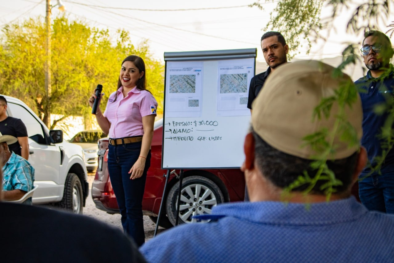 Anuncia Miriam Soto pavimentación de Calles Fresno y Álamo en Estación Consuelo