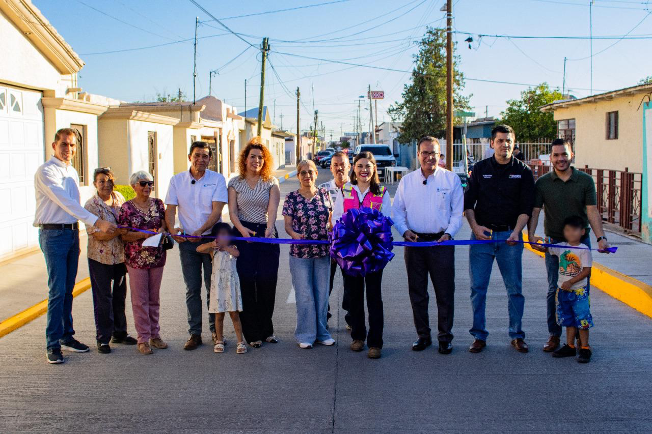 Gobierno Municipal de Meoqui, JCAS y JMAS entregan obra de más 6 MDP de Rehabilitación Integral de Calle Allende