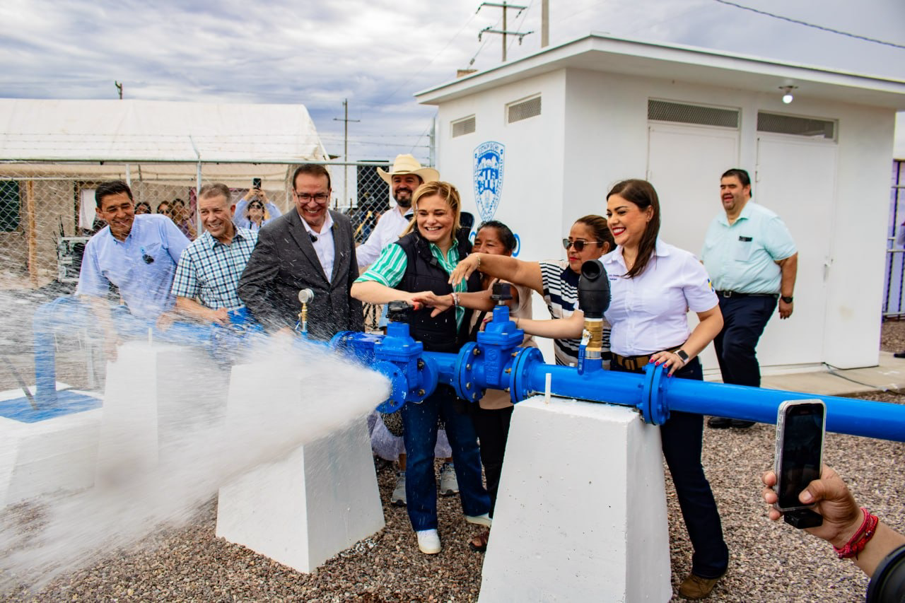 Gracias Gobernadora, en Meoqui ya tenemos cobertura al 100% de agua potable: Miriam Soto