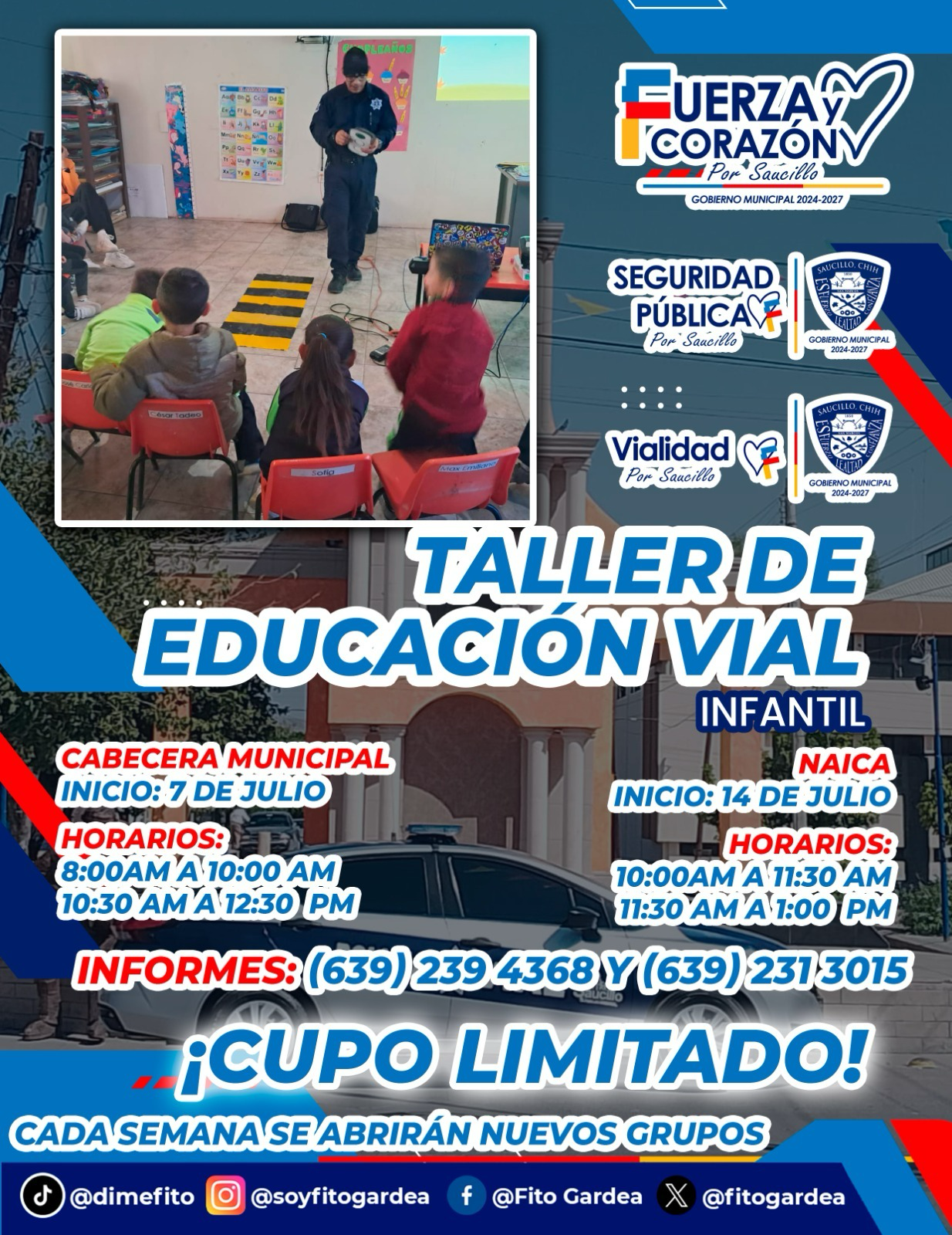 ¡Llega a Naica el Taller Infantil de Educación Vial con actividades divertidas y didácticas!: Fito Gardea