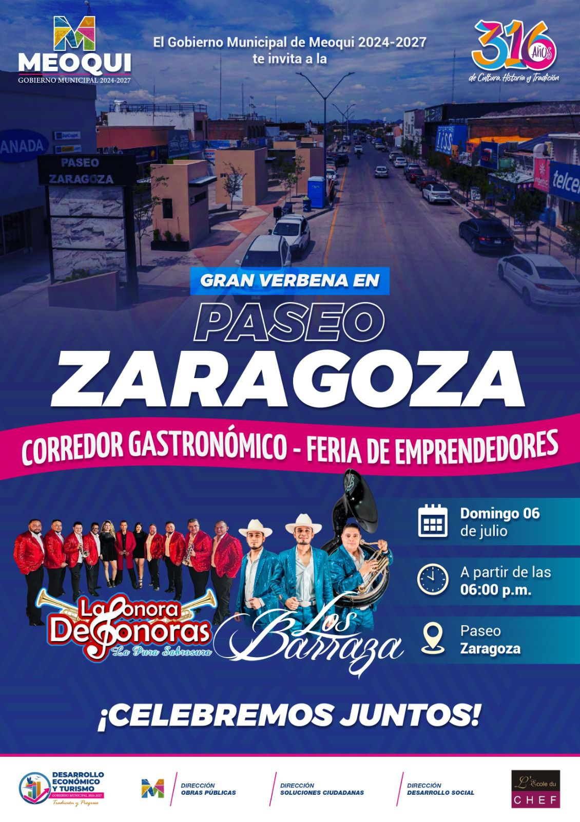 Este domingo gran verbena en el Paseo Zaragoza en Meoqui