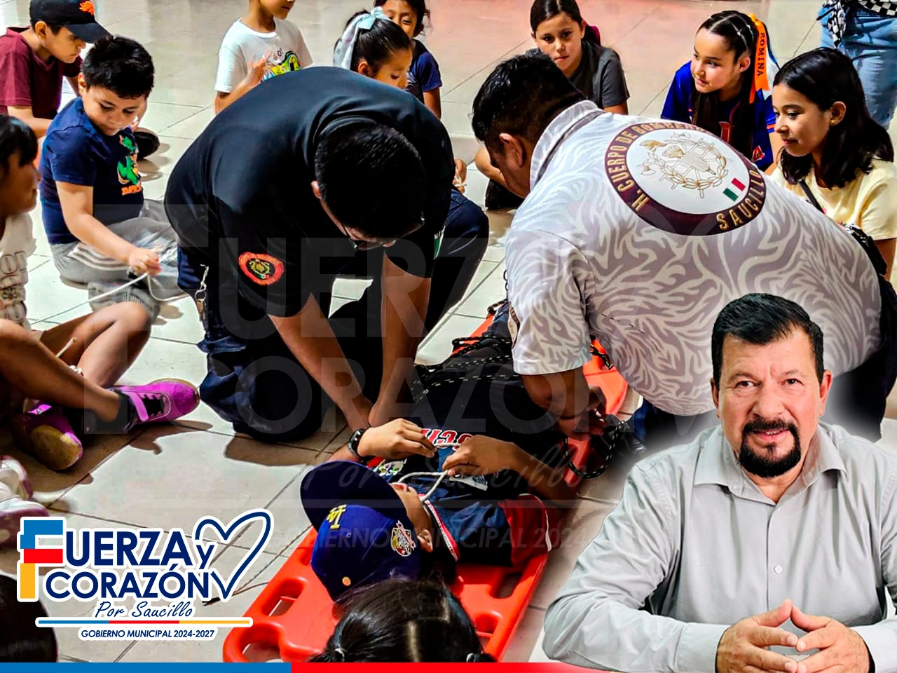 Fito Gardea reconoce avances de la Brigada Infantil de Protección Civil en Naica