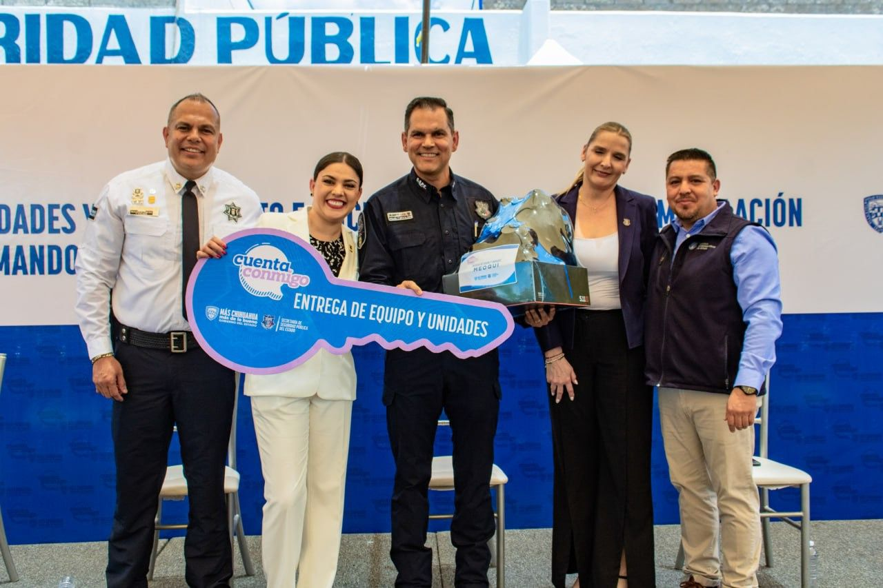 Entregan en Meoqui unidades y equipo a más de 20 DSPM del estado con una inversión cercana a los 60 MDP