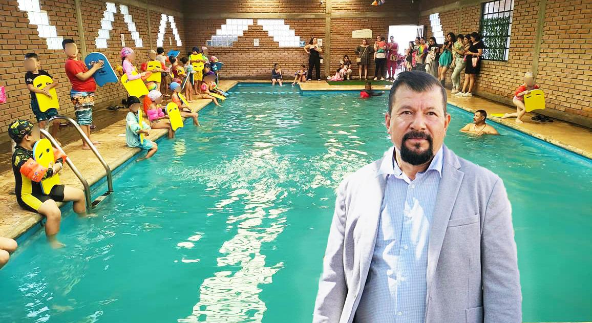Impulsa Fito Gardea actividades de verano: 75 niñas y niños inscritos en curso de natación del Instituto Municipal del Deporte.
