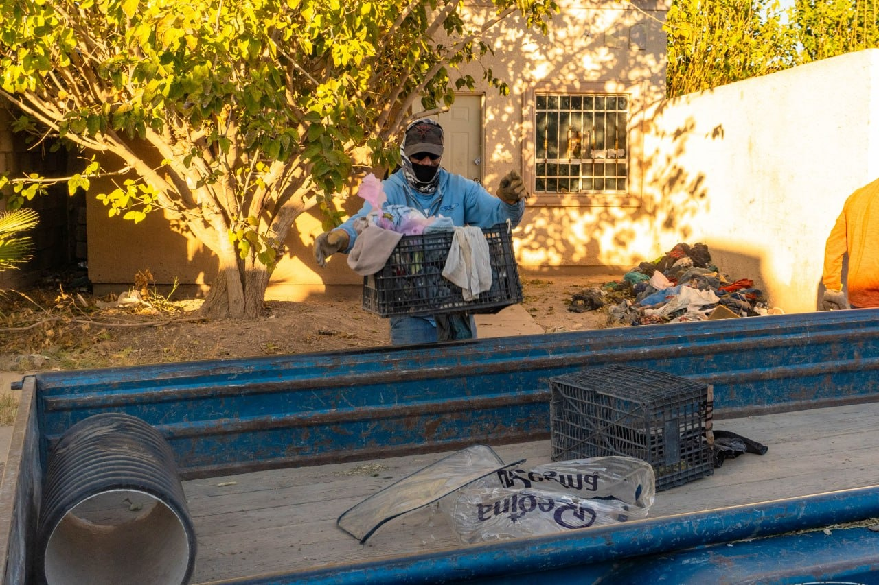 Continúa programa de Destilichadero en comunidades de Meoqui ante temporada de lluvias