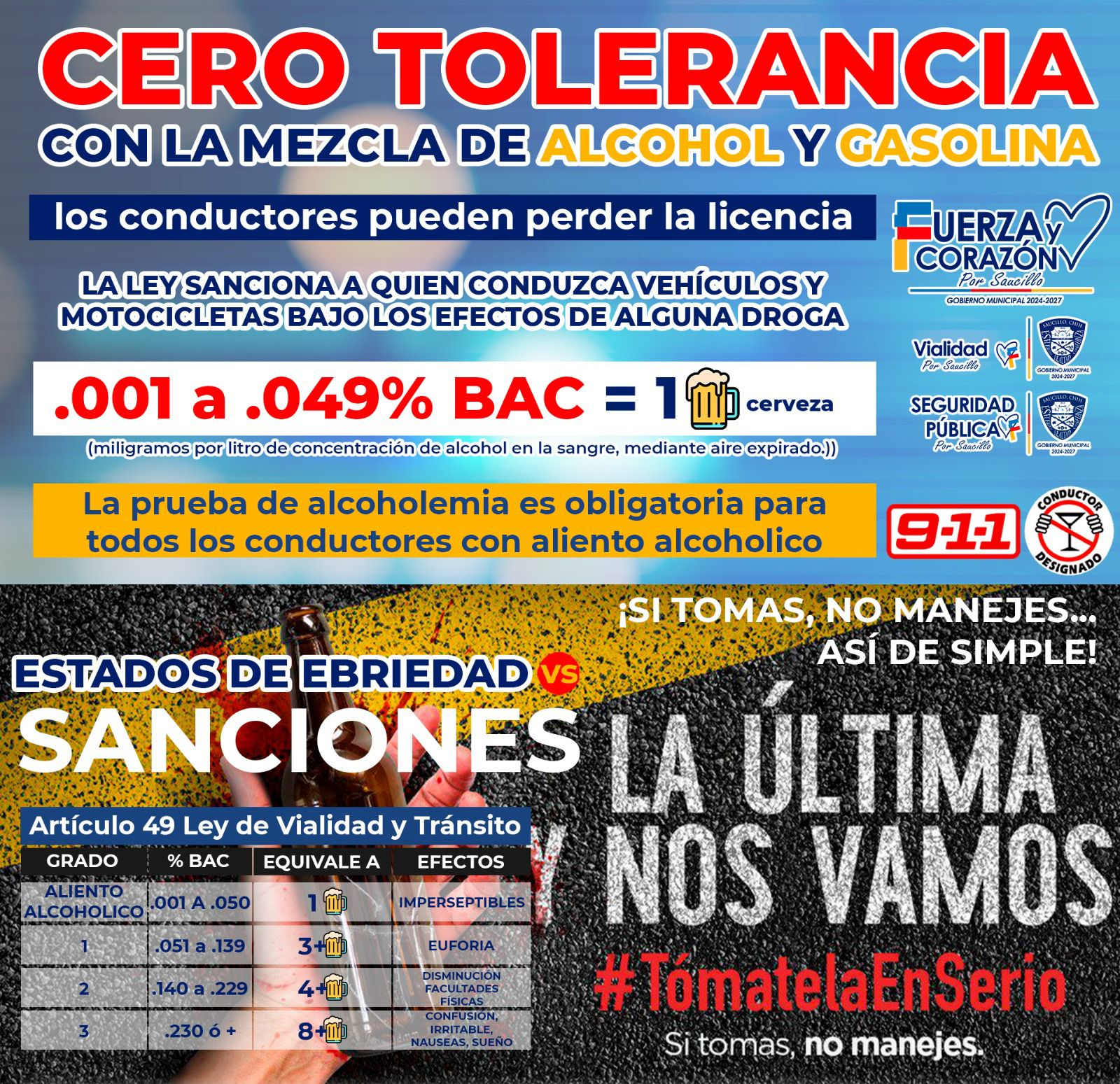 Llama alcalde Fito Gardea a conducir con responsabilidad durante el periodo vacacional