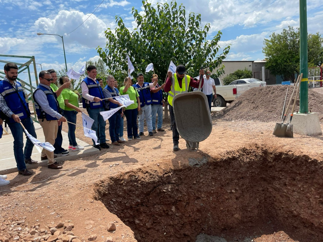Banderazo de arranque a la rehabilitación de la unidad deportiva de Congregación Ortiz