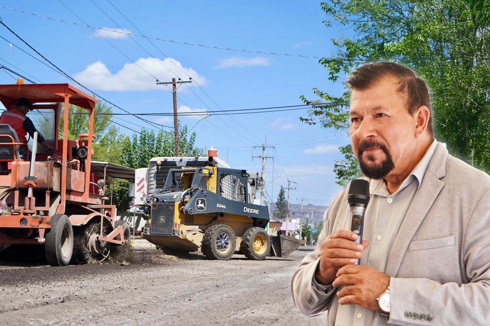 Alcalde Fito Gardea emite aviso por trabajos de pavimentación en Av. Quinta y Av. Séptima, de la Colonia Centro.