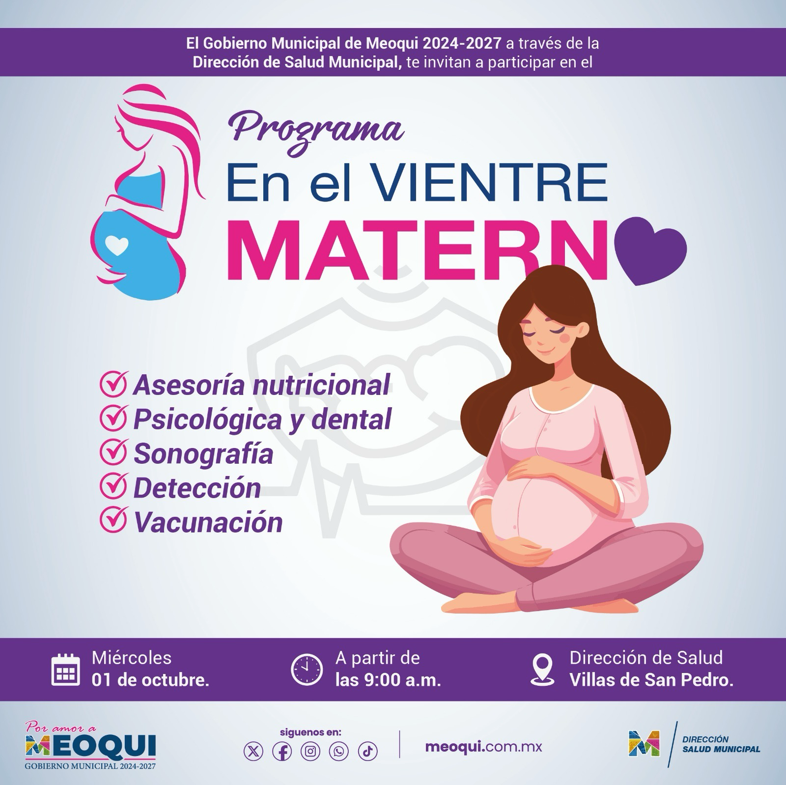 Invitan este miercoles a programa “En el Vientre Materno” en Meoqui