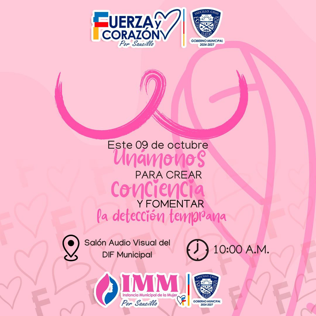 Saucillo impulsa conciencia sobre la detección temprana del cáncer de mama