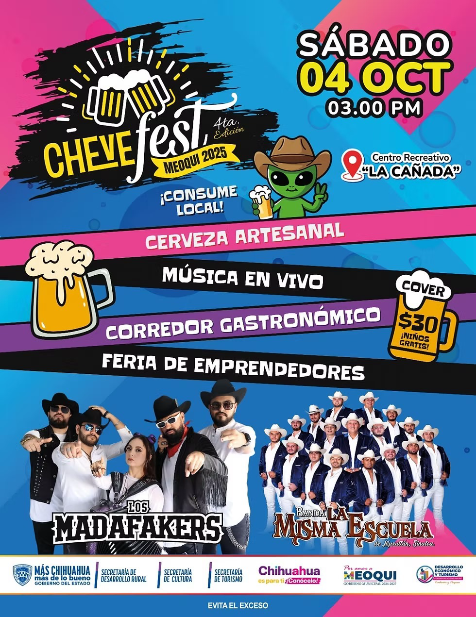 Se suma Secretaría de Cultura de Gobierno del Estado a 4ta edición del CheveFest Meoqui 2025