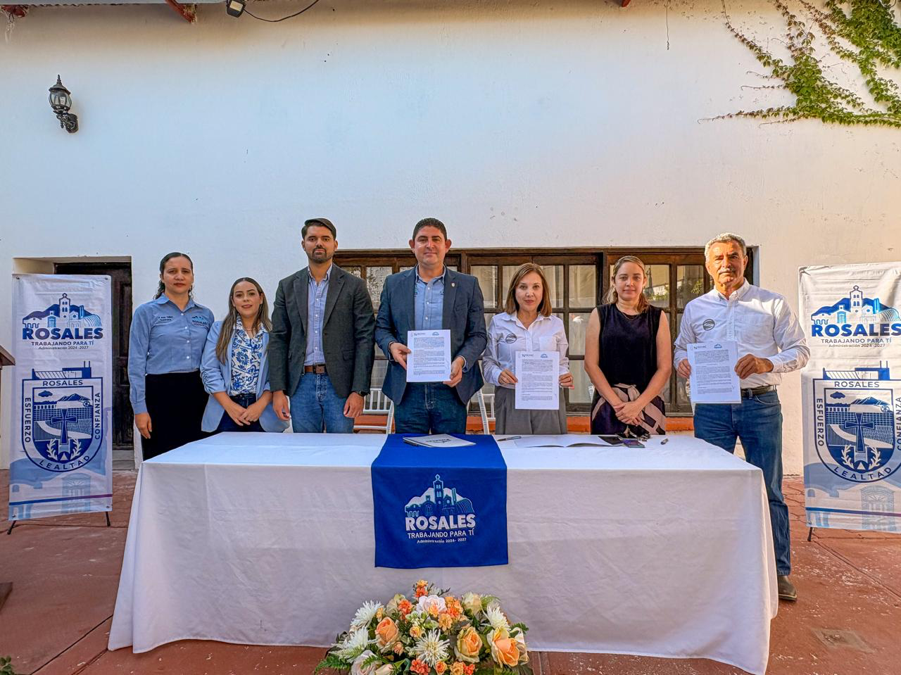 Firman convenio de colaboraciónFECHAC Delicias y Presidencia Municipal de Rosales