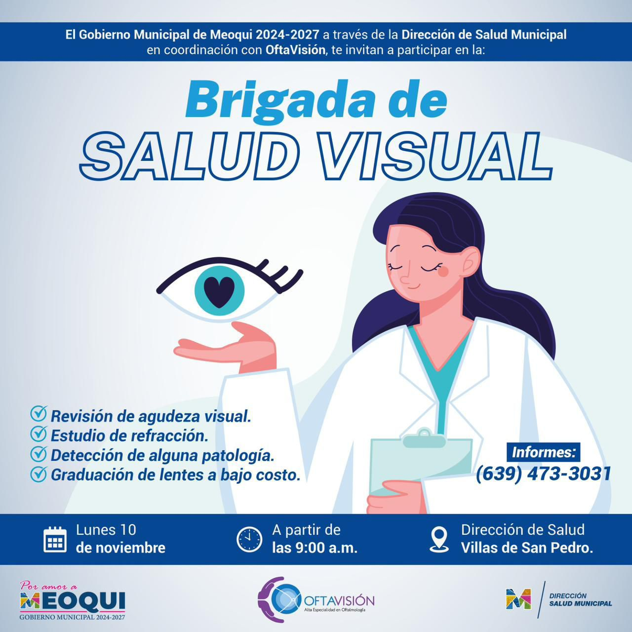 Llega jornada de Salud Visual este lunes a Meoqui