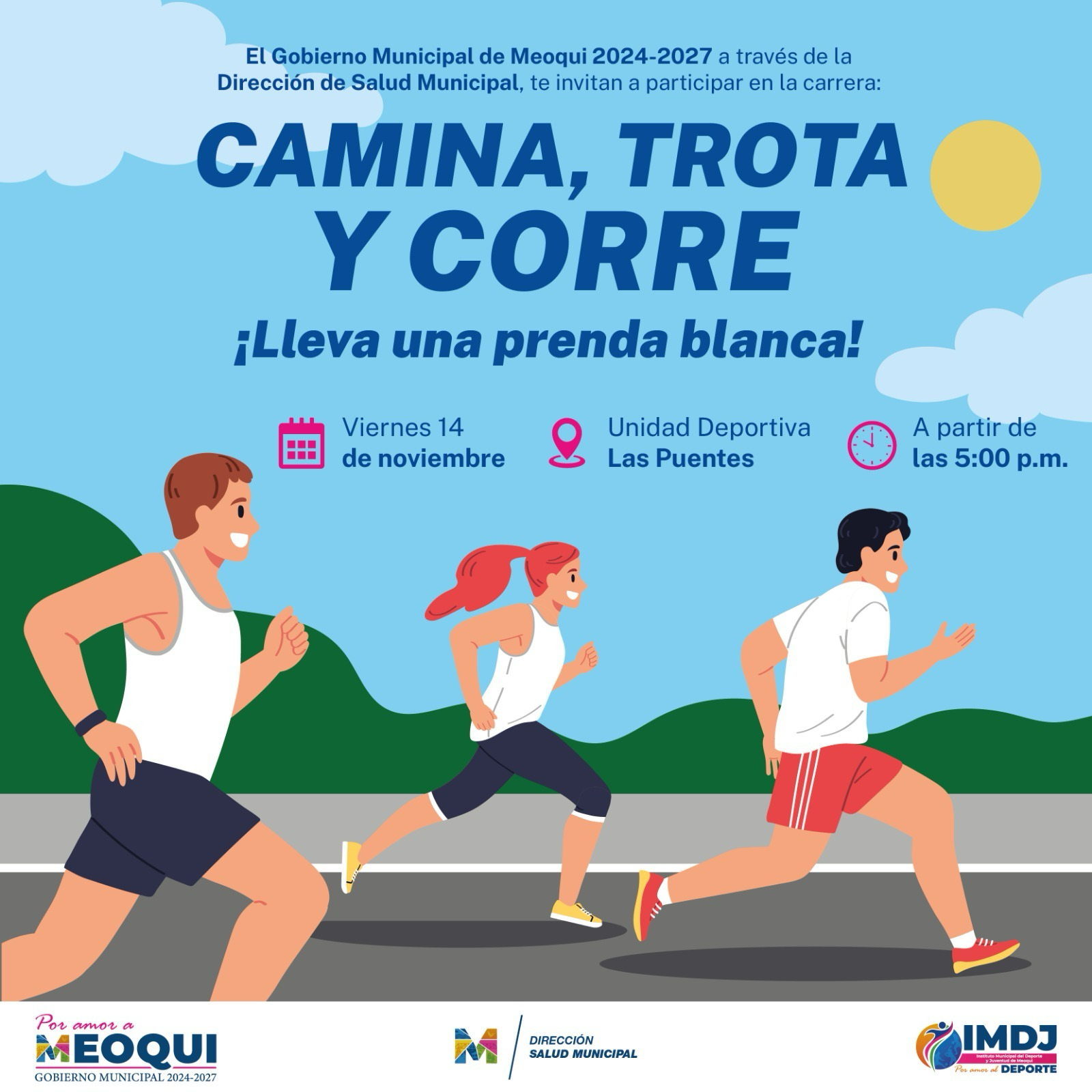 Corre, Camina o Trota este viernes en la comunidad de Las Puentes en Meoqui