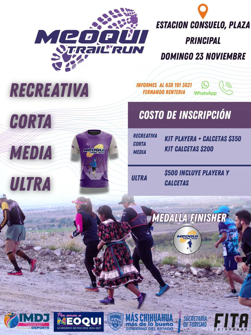 Este domingo Meoqui Trail Run en Estación Consuelo