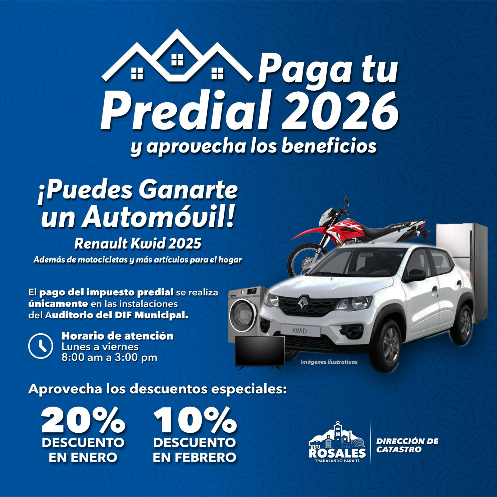 Rifarán carro a contribuyentes de Rosales por impuesto predial