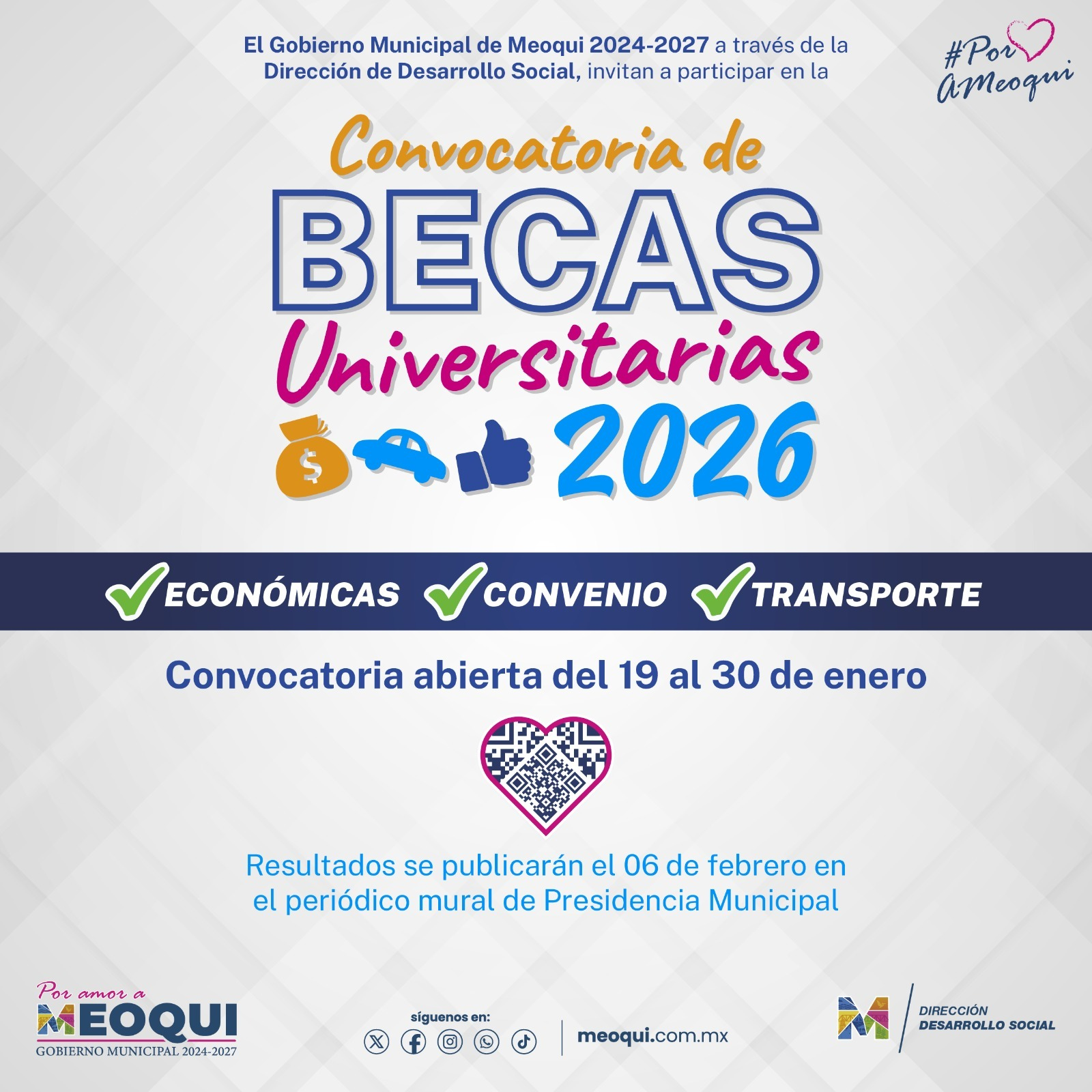 Inicia el 19 de enero en Meoqui recepción de documentos del Programa Becas Universitarias 2026