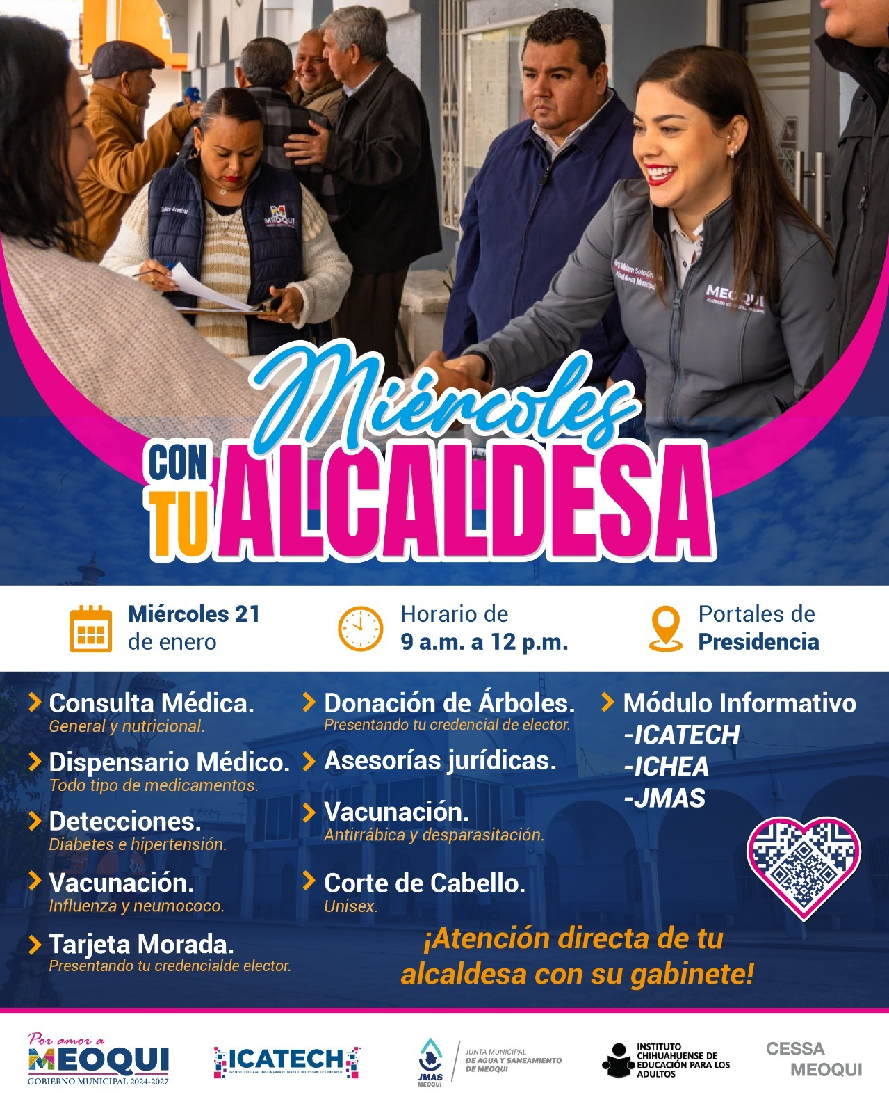 Atenderá Miriam Soto y gabinete de forma directa y sin previa en el “Miércoles con tu Alcaldesa”