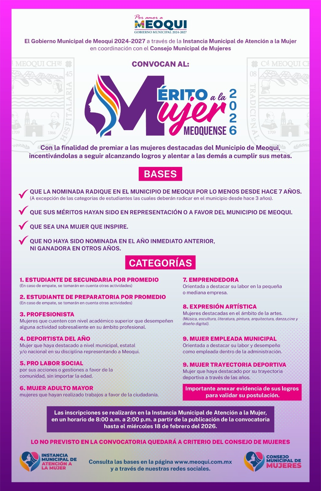 Invitan a las mujeres de Meoqui a participar en el “Mérito a la Mujer Meoquense”