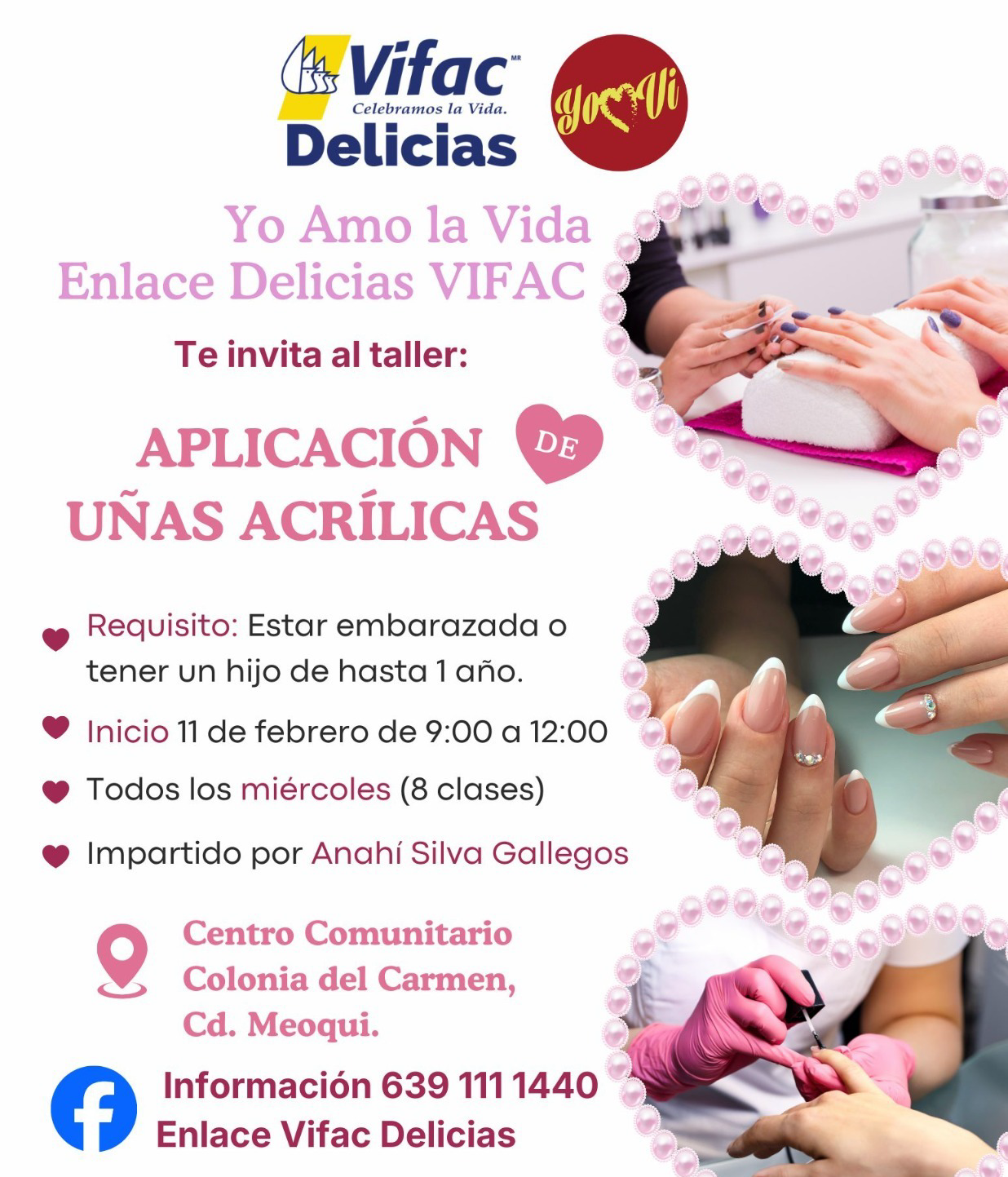 Invitan Gobierno de Meoqui y Yo Amo la Vida A.C. a taller gratuito de aplicación de uñas