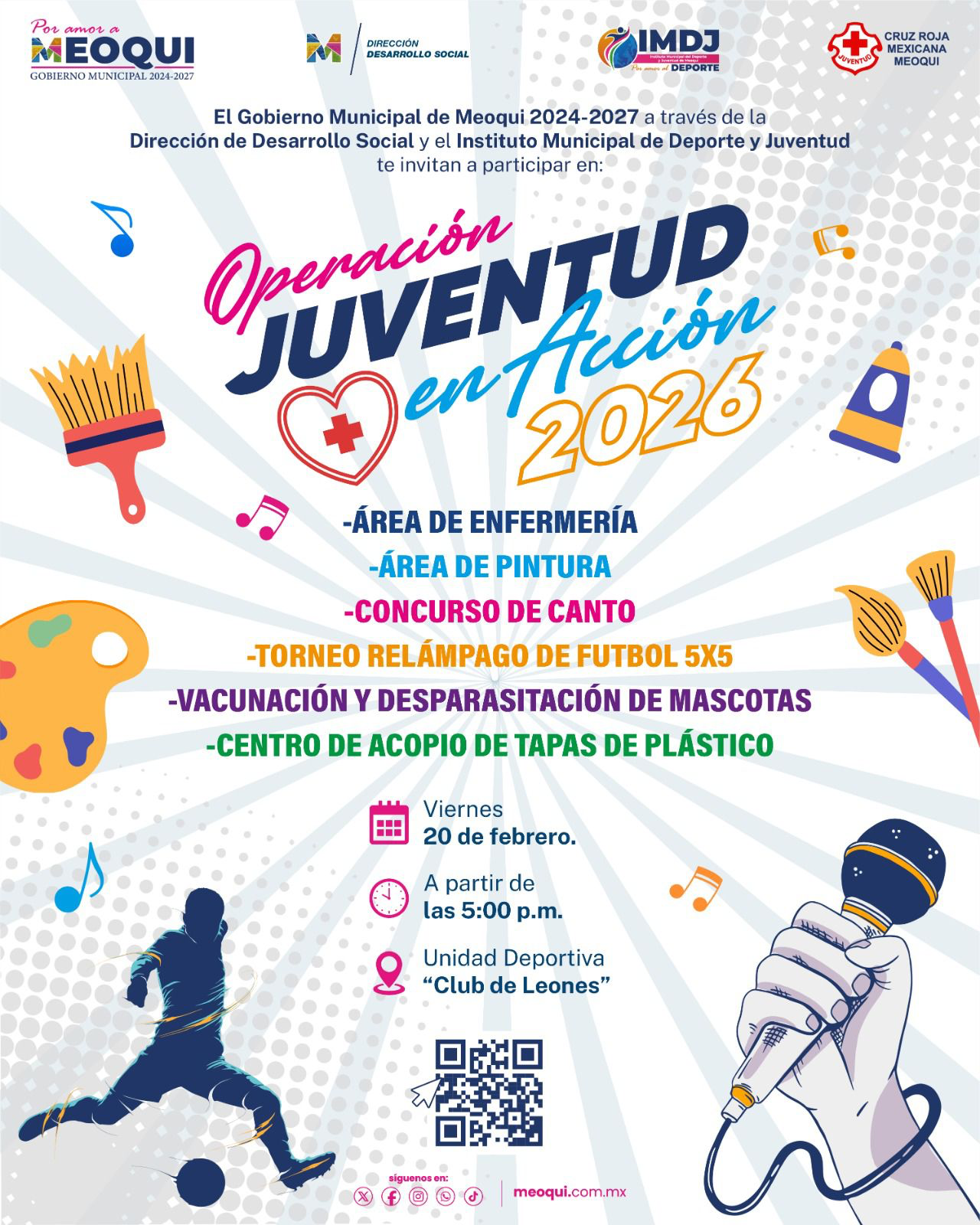 Invita Gobierno de Meoqui al festival “Operación Juventud en Acción 2026”